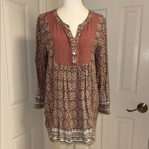 Easel Bohemian Print Women's Top size large